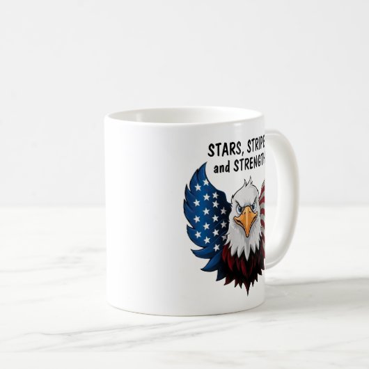 Eagle Flag USA Kaffeetasse (VorderseiteRechts)