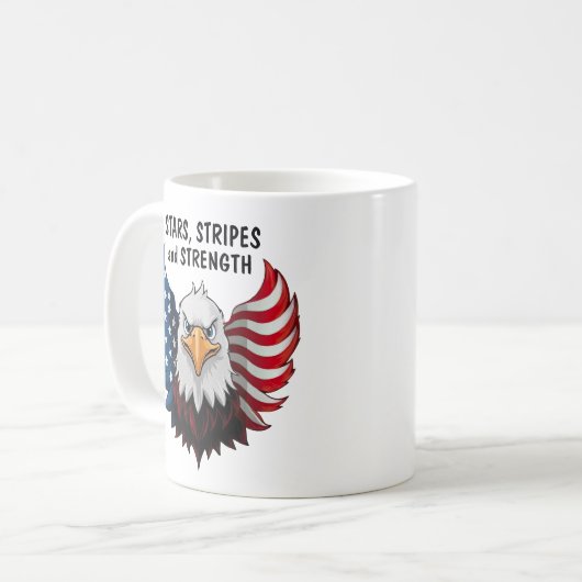 Eagle Flag USA Kaffeetasse (Vorderseite Links)