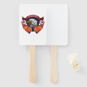 Eagle Flame Basketball Wappen Fächer (Vorne und Hinten)