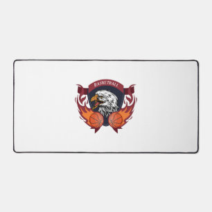 Eagle Flame Basketball Wappen Schreibtischunterlage