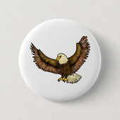 Eagle-Fliegenvogelkunst Button (Vorderseite)