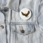Eagle-Fliegenvogelkunst Button (Beispiel)