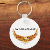 Eagle Flügel, Live To Ride oder Step Aside! Schlüsselanhänger (Vorderseite)