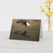 Eagle Fly-by-Grußkarte Karte (Gelbe Blume)