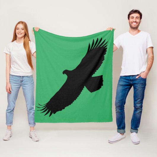 Eagle Flying Green Fleece Blanket - Ihre Farben (Beispiel)