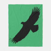 Eagle Flying Green Fleece Blanket - Ihre Farben (Vorderseite)