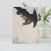 Eagle Flying in Snow (1933) von Ohara Koson Einladung (Stehend Vorderseite)
