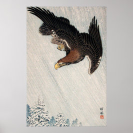 Eagle Flying in Snow von Ohara Koson (1933) Poster