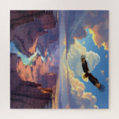 Eagle Flying over a Canyon Puzzle (Horizontal)