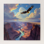 Eagle Flying over a Canyon Puzzle (Vertikal)