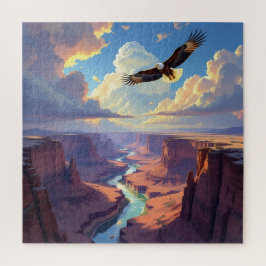 Eagle Flying over a Canyon Puzzle