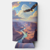 Eagle Flying over a Canyon Selters Dosenkühler (Rückseite)