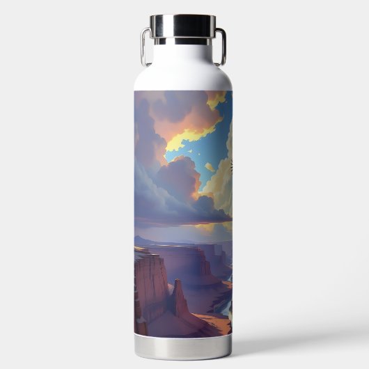 Eagle Flying over a Canyon Trinkflasche (Vorderseite)