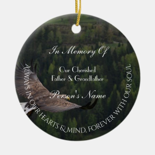 Eagle Flying Tribute Ornament by HAMbyWG (Vorne)