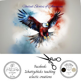 Eagle Flying USA Decoupage Seidenpapier