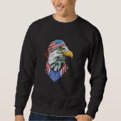 Eagle Form amerikanische Flagge Form Patriotische Sweatshirt (Vorderseite)