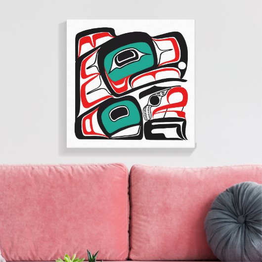 Eagle - Formgebung der Nordwestküste des Pazifiks Leinwanddruck (Insitu (Wohnzimmer))