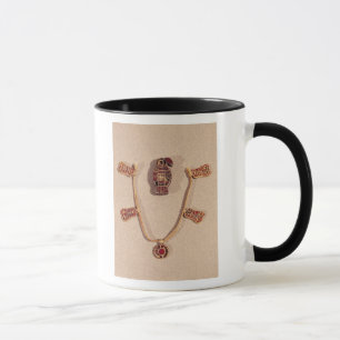 Eagle-förmige Brosche und eine Halskette Tasse