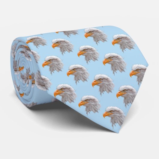 Eagle Frenzy Krawatte (Light Blue) (Gerollt)