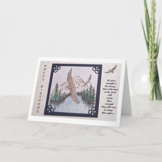 Eagle-Geburtstags-Karte Karte (Vorderseite)