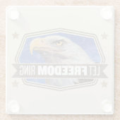 Eagle-Gelassener Freiheits-Ring Glasuntersetzer (Rückseite)