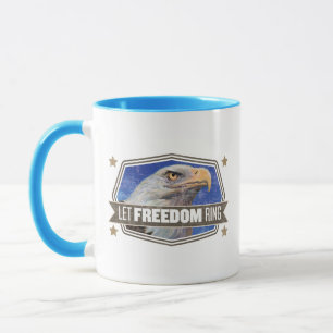 Eagle-Gelassener Freiheits-Ring Tasse
