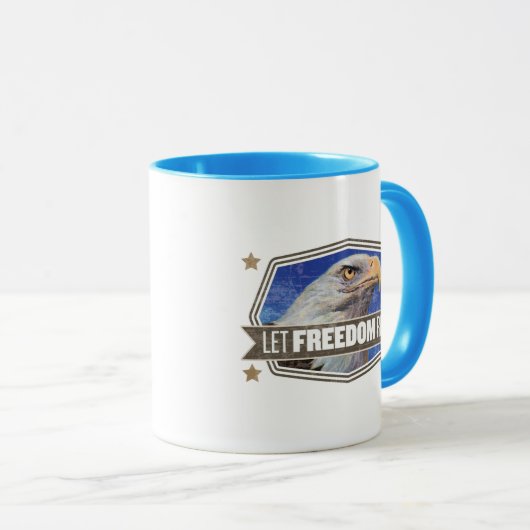 Eagle-Gelassener Freiheits-Ring Tasse (VorderseiteRechts)