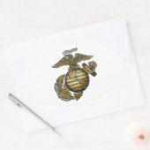 Eagle Globe Anchor Ovaler Aufkleber (Umschlag)