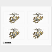 Eagle Globe Anchor Rechteckiger Aufkleber (Blatt)