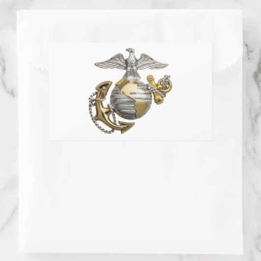 Eagle Globe Anchor Rechteckiger Aufkleber (Tasche)