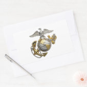 Eagle Globe Anchor Rechteckiger Aufkleber (Umschlag)