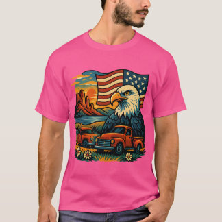 Eagle Glory Vintages T-Shirt - Patriotische amerik