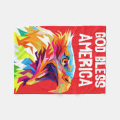Eagle God Bless America Fleecedecke (Vorderseite (Horizontal))