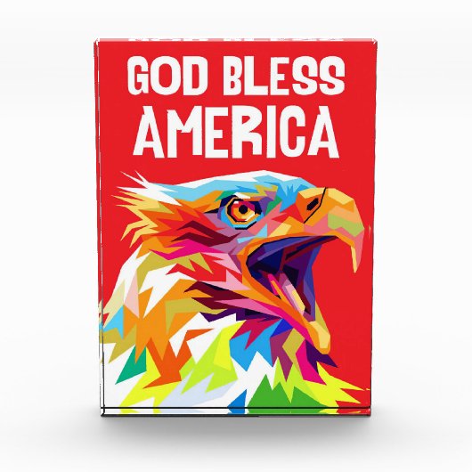 Eagle God Bless America Fotoblock (Vorderseite)