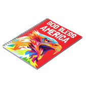 Eagle God Bless America Notizblock (Linke Seite)