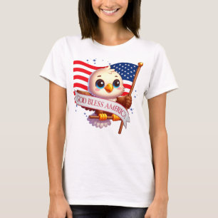 Eagle God Bless America USA Flag Patriotic 🦅 🇺 � T-Shirt
