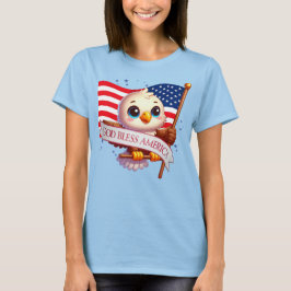 Eagle God Bless America USA Flag Patriotic 🦅 🇺 � T-Shirt