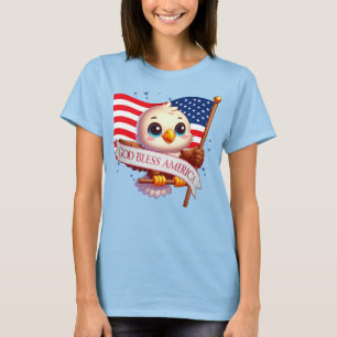 Eagle God Bless America USA Flag Patriotic 🦅 🇺 � T-Shirt