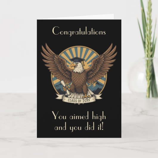 Eagle Graduation Customizable Card Karte (Vorderseite)