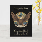 Eagle Graduation Customizable Card Karte (Gelbe Blume)