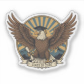 Eagle Graduation Customizable Sticker (Vorderseite)