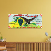 Eagle Grapes LabelNordost, PA Leinwanddruck (Insitu (Wohnzimmer))