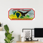 Eagle Grapes LabelNordost, PA Poster (Heimbüro)
