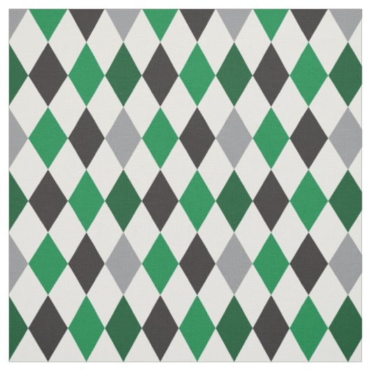 Eagle Green & Black Raute Muster Stoff (Muster)