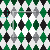 Eagle Green & Black Raute Muster Stoff (Kachel)