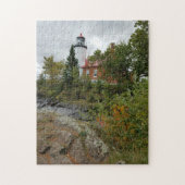 Eagle Harbor Lighthouse on Lake Superior Puzzle (Vertikal)