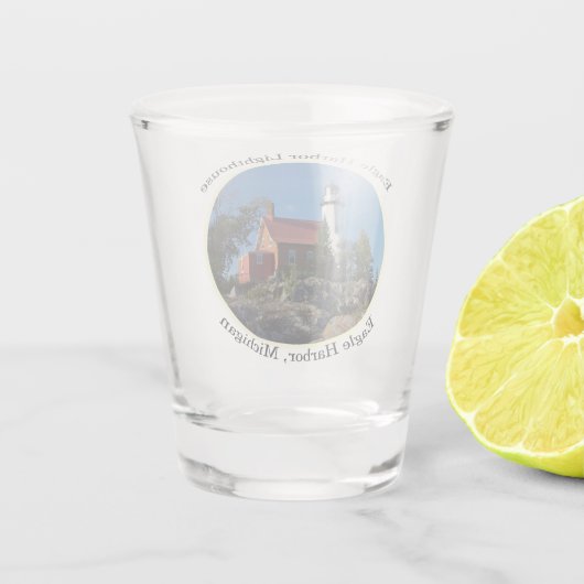Eagle Harbour Leuchtturmkreisglas Schnapsglas (Rückseite)