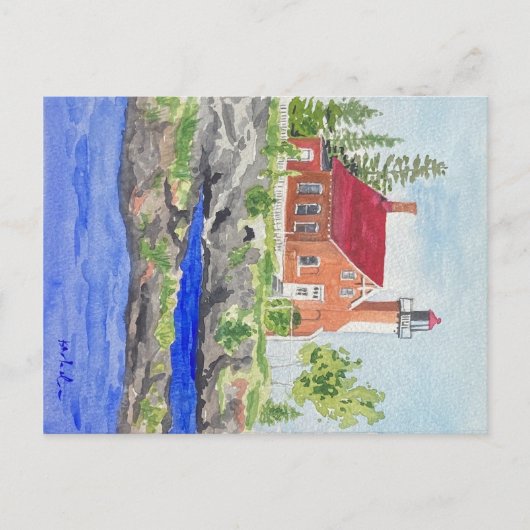 Eagle Harbour Lighthouse Postcard Postkarte (Vorderseite)