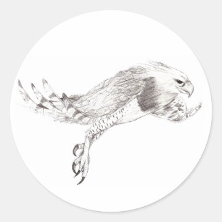Eagle Harpy Runder Aufkleber