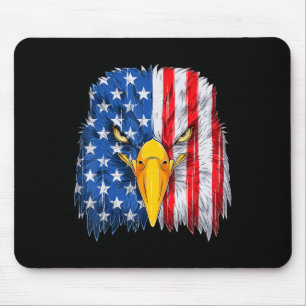 Eagle Head American Flag Patriotic 4. Juli 1999 Mousepad